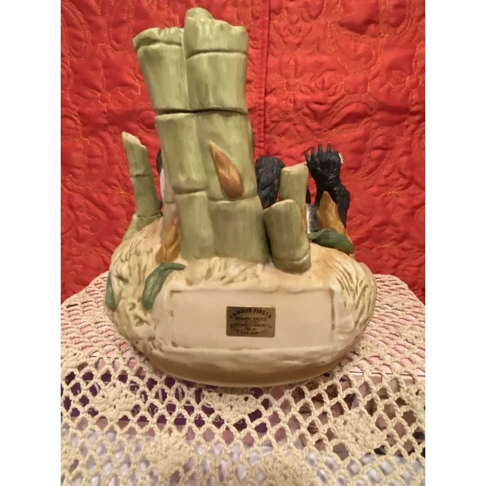 FAMOUS FIRSTS BABY PANDA PORCELAIN LIQUOR DECANTER - 8